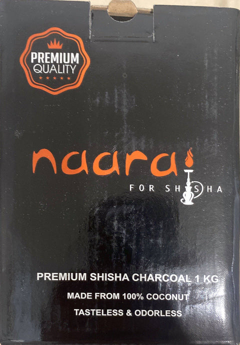 Nara 1 Kilograms of Premium Natural Coconut Shell Charcoal Sticks - Tasteless & Odorless - Hookain 