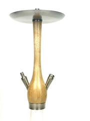 Wood Hookah Shisha Light Brown & Silver - Hookain 