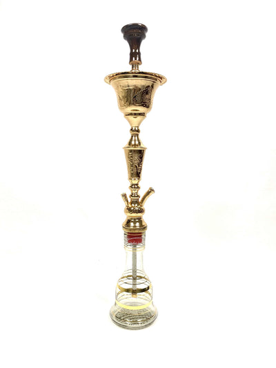 Luxurious & Traditional Golden Gold Khalil Mamoon Hookah/Shisha - Hookain 