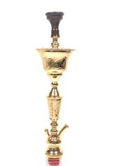 Luxurious & Traditional Golden Gold Khalil Mamoon Hookah/Shisha - Hookain 