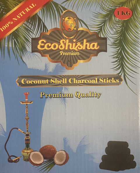 1 Kilograms of Premium Real & Natural Coconut Shell Charcoal Sticks - Hookain 
